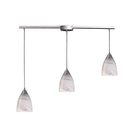 

Pendants 3 Light With Satin Nickel Creme Finish Glass Medium Base 36 inch 180 Watts - World of Lamp