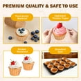 thumbnail image 6 of 100Pack Brown Cupcake Liners, 3.5oz Baking Cupcake Cups, Mini Disposable Grease-proof Paper Muffin Liners, Oven-safe Ramekin Cupcake Tins for Christmas Wedding Birthday Party, 6 of 7
