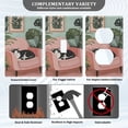 thumbnail image 3 of Yayeee Toggle Light Switch Wall Plate 1-Gang 4.5"x2.7" Home Decorative Outlet Cover, Pink Sleeping Cat, 3 of 7