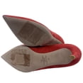 thumbnail image 5 of Valentino Women's Suede Rockstud Strappy Heels Red, 5 of 6