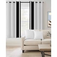 thumbnail image 2 of Black Stripe Blackout Curtains 54 Inches Long for Bedroom, Abstract Modern Art Vertical Striped Thermal Insulated Room Darkening Black Out Window Curtain Panels Grommet Drapes for Living Room, 2 of 8