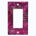 thumbnail image 5 of Metal Light Switch Plate Outlet Cover (Pink Wallpaper Letter Damask LET004), 5 of 13
