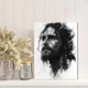 thumbnail image 2 of Qisvanset Framed Canvas Wall Art 12x16 Inch Seek First Kingdom of God Minimal Bible Sketch Art, 2 of 5