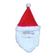 thumbnail image 1 of Accesorio navideño de poliéster rojo con gorro de Papá Noel con barba de Dyno, 1 of 1