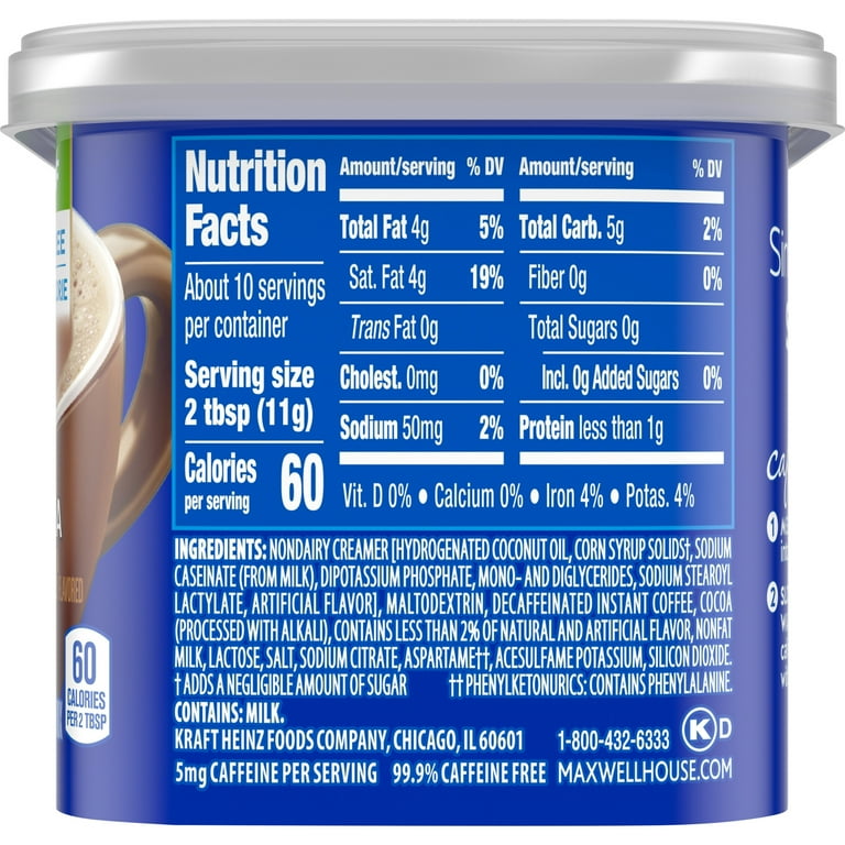 Maxwell House International Decaf Suisse Mocha Café Instant Coffee