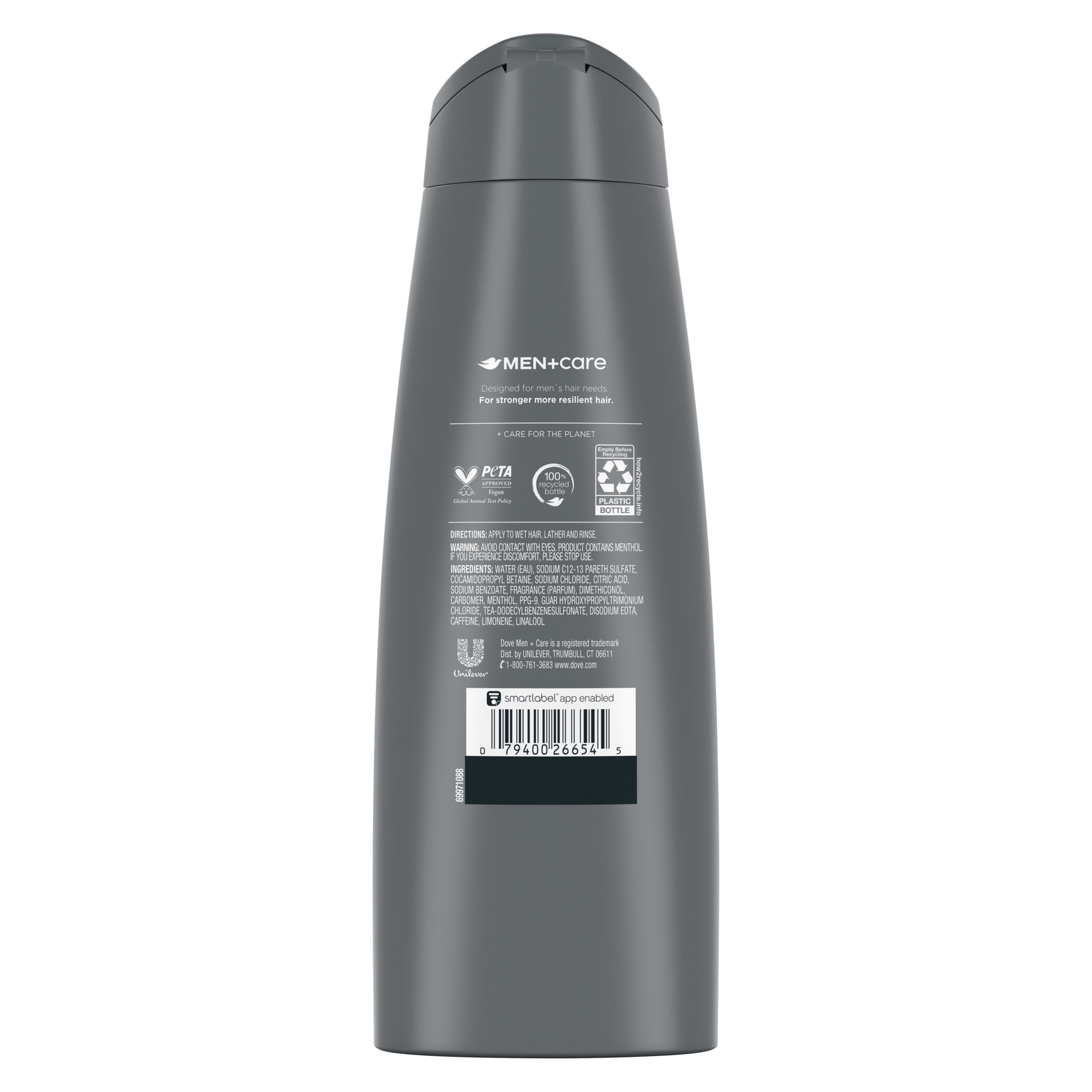 Dove Men+Care Fresh Clean 2-in-1 Shampoo and Conditioner with Caffeine and Menthol, 12 fl oz