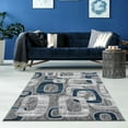 thumbnail image 2 of L'baiet Rectangle Emberly Blue Geometric 8 ft. x 10 ft. Area Rug for Entryway, Living Room, Dinning Room, etc., 2 of 7
