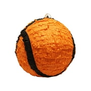 Lala Imports Orange Round 3D Basketball Pinata, 12" x 12"