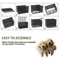 thumbnail image 7 of Waleaf 42 inch Heavy Duty Indestructible Dog Crate,Chew Proof Prevent Escape ,High-anxiety Dog Kennel with Detachable Soft Cushion and Locking Wheels for Large Dogs, 7 of 7