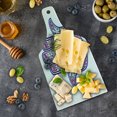 thumbnail image 5 of Evil Eye Cutting Board, Protective All Seeing Eye Lotus Elements Luck East, Decorative Tempered Glass Cutting and Serving Board, Wine Bottle Shape, White Pink and Blue, by Ambesonne, 5 of 5