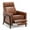 Caramel, variant on Bowery Hill Mid-Century Black Faux Leather Manual Push Back Recliner