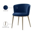 thumbnail image 4 of Meridian Furniture Skylar Navy Velvet Dining Chair (Set of 2), 4 of 5