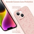 thumbnail image 3 of Cute Bow Phone Case for iPhone 14 6.1", Aesthetic Pink Heart Ribbon Bowknot Pattern Print Design Women Girly Case Gloss Raised Camera Protective Cover Soft Slim Silicone Shockproof TPU Funda, 3 of 5