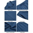 thumbnail image 5 of COOFANDY Mens Linen Sets 2 Piece Outfits Short Sleeve Casual Botton Down Shirt Summer Beach Pants, 5 of 6