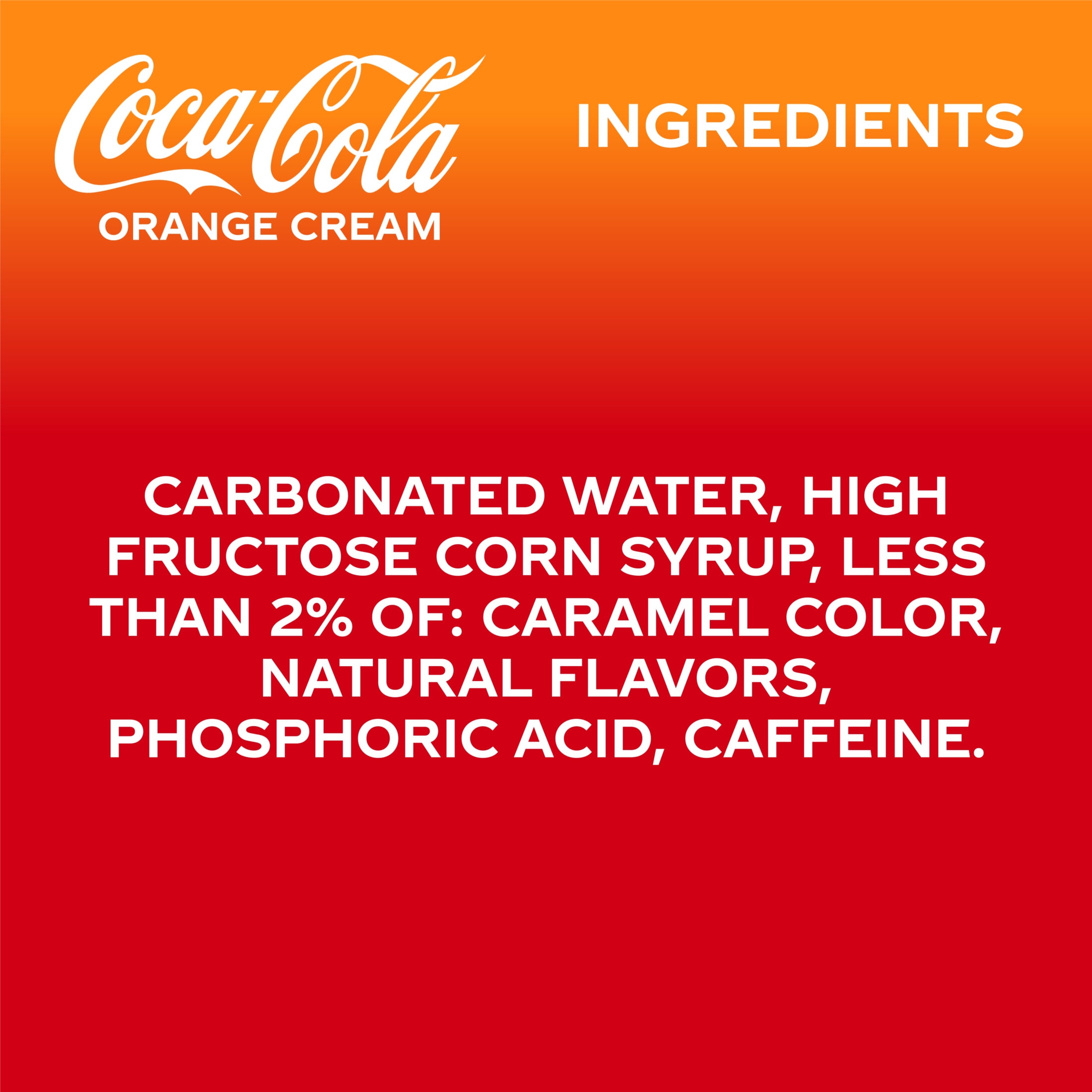 Coca-Cola Orange Cream Soda Pop Fridge Pack Cans, 12 fl oz, 12 Pack