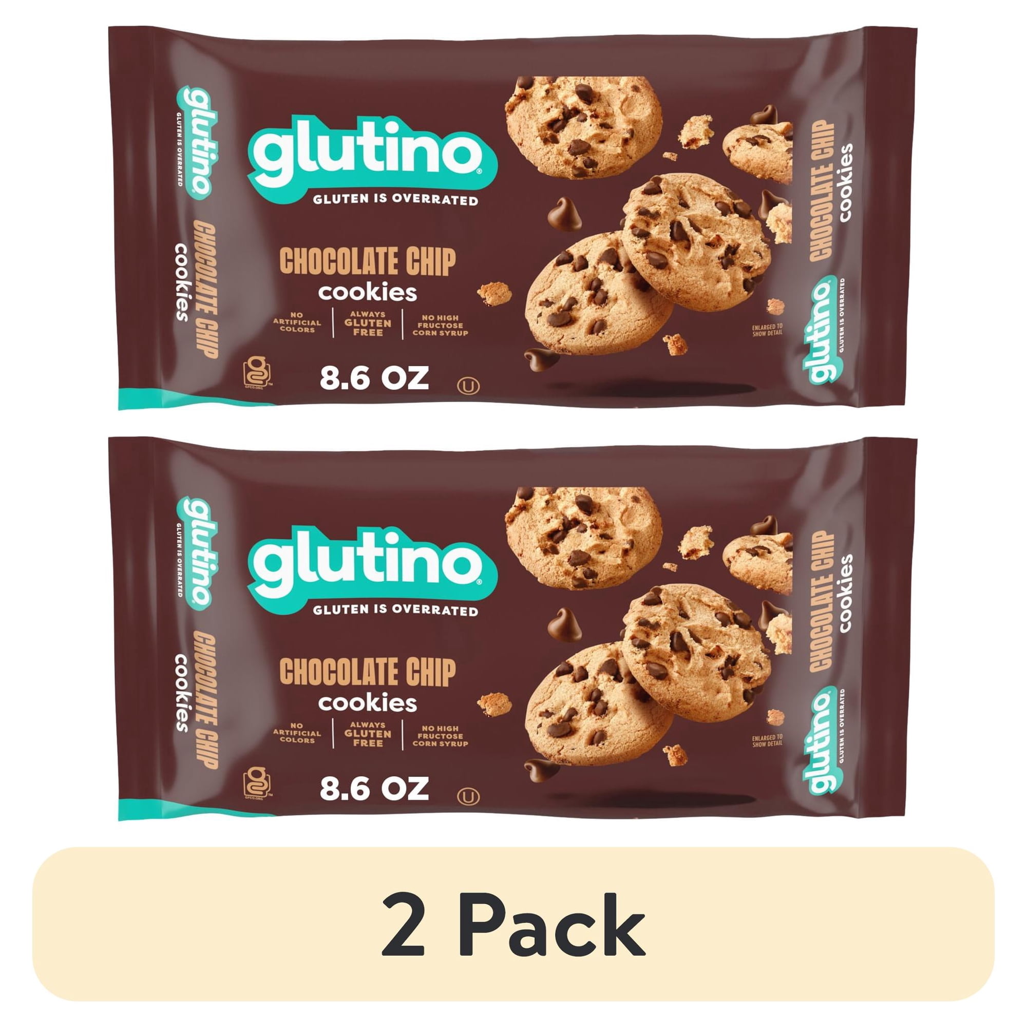 (2 pack) Glutino Gluten-Free Chocolate Chip Cookies 8.6 oz.