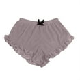 thumbnail image 1 of Babysbule Shorts pour Femmes Liquidation Shorts en Velours Aguichant en Satin Pyjama avec Nœud, 1 of 4