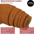 thumbnail image 2 of ELW Genuine American Leather Bison 8-9 oz 3.2-3.4mm Saddle Pre-Cut 10"x10" - Full Grain Leather Bison Hide DIY Craft Projects, Bag, Chap, Motorcycle, Clothing, Jewelry, Moccasins, 2 of 8