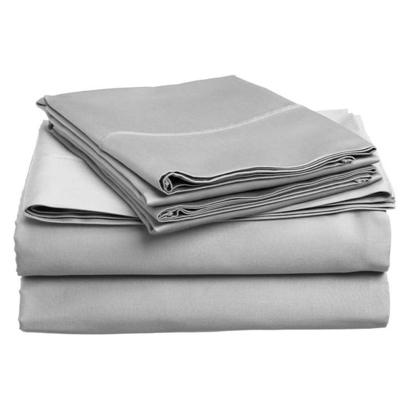 Superior Rochelle Egyptian Cotton Sheet Set, Twin, Light Grey