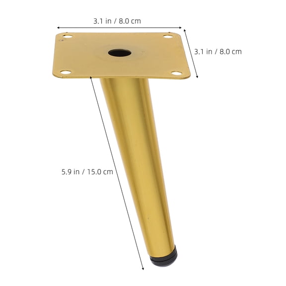 FUEENIRVA Set of 4 Metal Tapered Furniture Legs, Stable Support for Sofas, Tables, Cabinets, and Chairs
