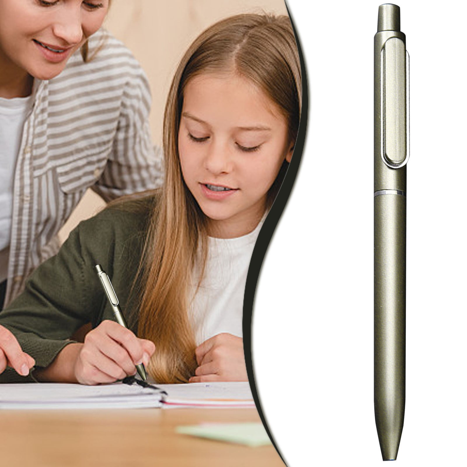 FXMLRLK 10Pcs Retractable Pens, 0.5mm Gel Pens Black Ink Rollerball Pen Medium Point Smooth Writing Quick Dry for Office Supplies Home Journaling Note Taking Business Meeting,Gold