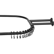 Utopia Alley Rustproof Wall Mounted Hoop Shower Rod for Clawfoot Tub, Black