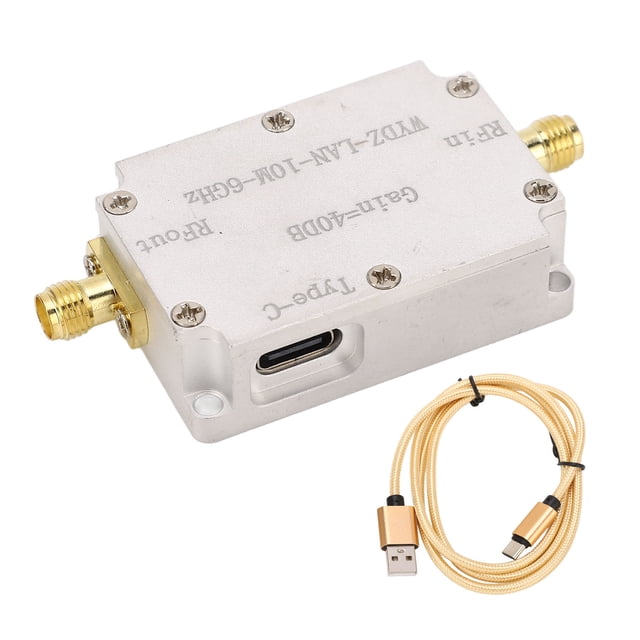 Amplificador de bajo ruido, ganancia de 40 dB, transmisión precisa de 10 M a 6 GHz, preamplificador de potencia RF LNA para radio FM.