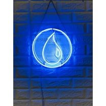 Queen Sense 12"x12" Water Drop Neon Sign Acrylic Man Cave Beer Pub Bar Artwork Handmade Wall Decor Gift Neon Light 114WDBA2