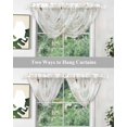 thumbnail image 4 of Ocean Beige Coral Sheer Waterfall Valance Curtains for Window, Summer Coastal Starfish Conch Nautical Rod Pocket Sheer Topper Swag Curtains for Living Room, Kitchen 38.5"W x 47.2"L, 1 Panel, 4 of 7