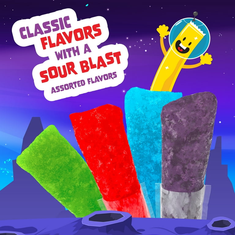 FunPops Sour Blast Freeze Pops Family-size Variety, 72 Count
