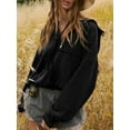 thumbnail image 6 of Women’s Half Zip Hoodies Casual Long Sleeve Front Pocket Sweatshirts Pullover Tops Fall Outfit, 6 of 10