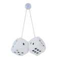 thumbnail image 2 of jinwen 2Pcs Mirror dices Soft Hanging dices Model for Ornament Decoration white, 2 of 9