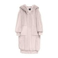 thumbnail image 3 of Women's Oversized Fluffy Faux Fur Coat Long Sleeve Hooded Winter Jacket with Pockets Warm and Stylish Outerwear, 3 of 5