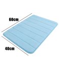 thumbnail image 2 of Bigersell Absorbent Bath Mat Memory Foam Bathroom Rugs 35 inch x 23 inch Non-Slip Bath Mats for Shower Bathroom Floor Carpet Rugs Quick Dry Machine Washable Bathmat blue, 2 of 3