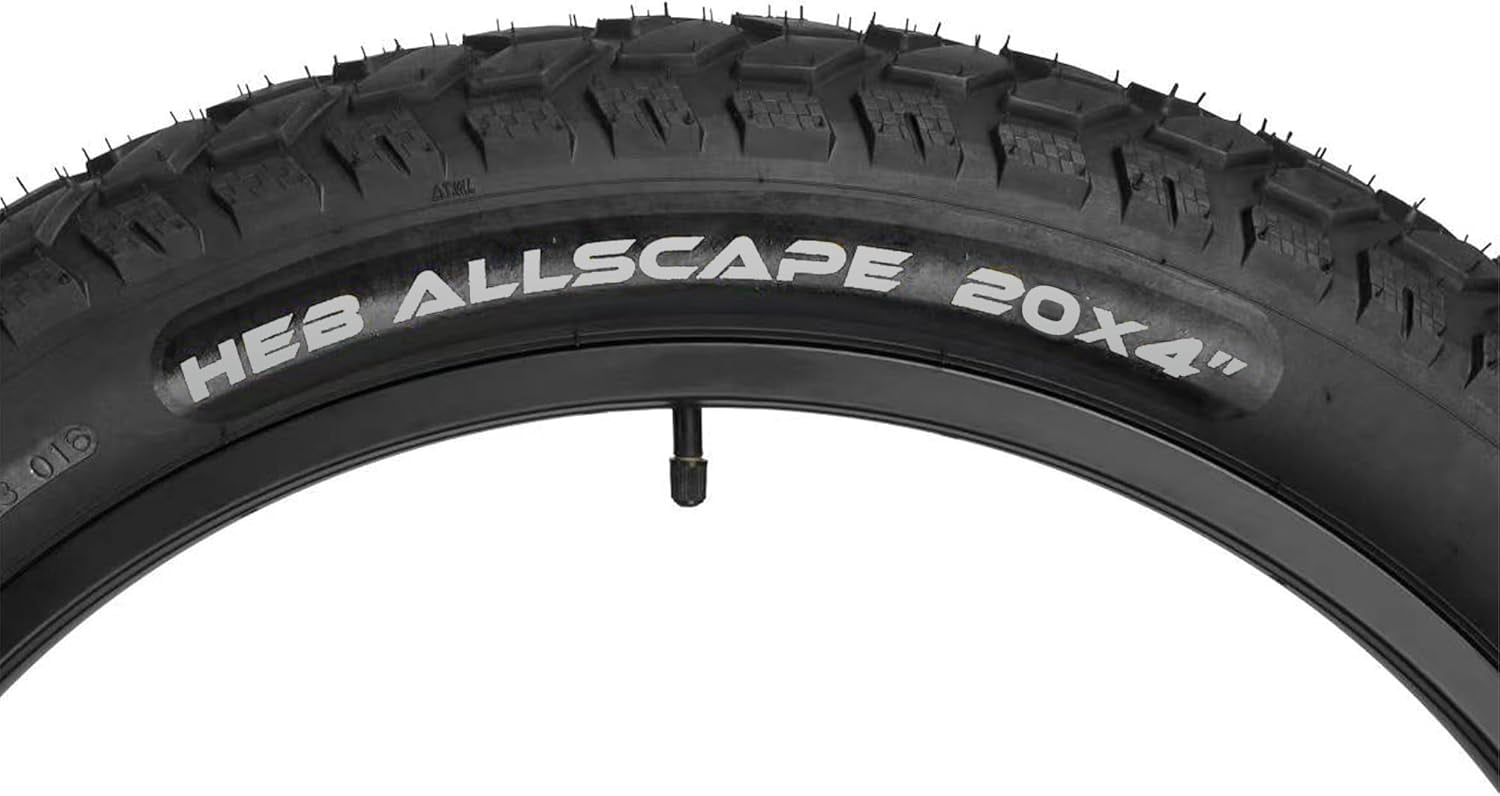 Happy Ebikes Allscape Heavy Duty 20 x 4 Fat Bike Tires, Puncture Resistant Bike Tire for E-Bike and Mountain Bikes, All Terrain, Street and Trail Riding