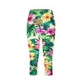 thumbnail image 6 of Women Capri Leggings Floral Print Leggings Plus Size High Waist Capris Pants Tummy Control Leggings Knee Length Slim Fit Yoga Cropped Trouser S, 6 of 6