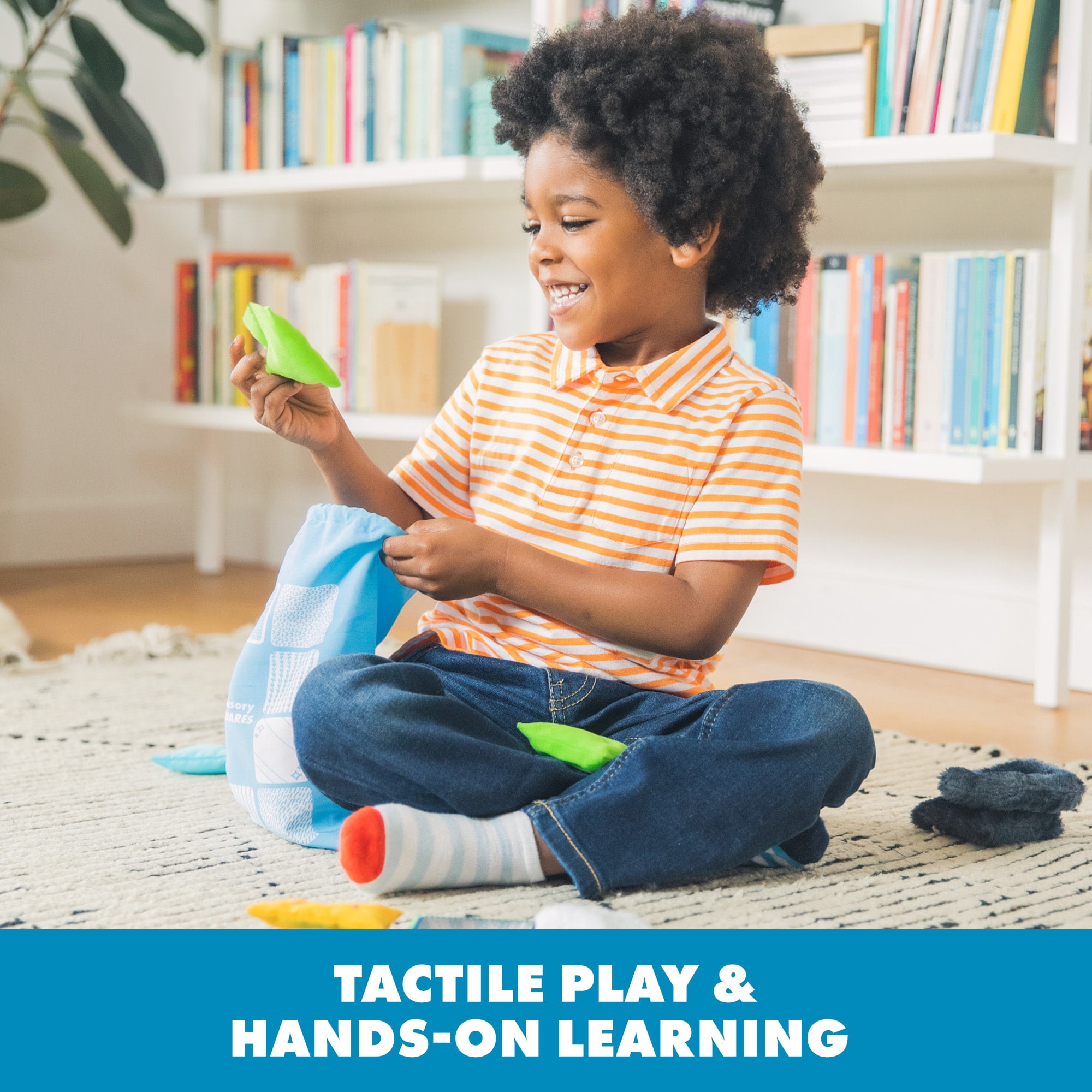 Educational Insights Sensory Squares Textured Bean Bags, Preschool Toys, Ages 3 and up