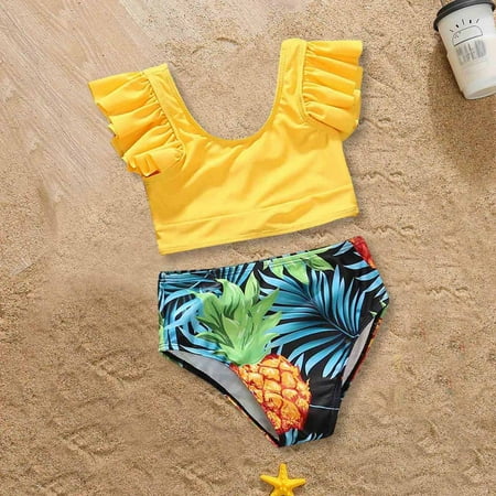 

Cathalem Family Christmas Pajamas plus Size Swimwear Swimsuit Family Bikini Beach Parent Baby Christmas Adult Pajamas for Family Suit Yellow 12-18M
