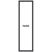 14x54 Frame Black Real Wood Picture Frame Width 1.25 Inches | Interior Frame Depth 0.5 Inches |