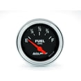 thumbnail image 2 of AutoMeter Gauge Fuel Level 2516 Traditional; 2-1/16 Inch; Short Sweep Electric; Analog; 240 Ohms Empty/33 Ohms Full; Black Face/Chrome Bezel/Orange Needle; Incandescent Around The Dial, 2 of 4