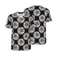 thumbnail image 6 of Rocae White Sunflowers for Breathable Men's Baseball T-Shirt Fashionable Casual Baseball Jersey, Moisture-wicking Sportswear XX-Large, 6 of 9