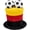 Germany, variant on Spain Football Tall Hat with 3D Footballs Novelty Flag Pattern Hat Funny Cheer Accessories for Football Party Celebration