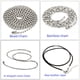 thumbnail image 1 of Accesorios de joyería de moda Cadena cruzada en forma de O Cadena de bolas Cadena de suéter Cadena de cuero encerado Cuerda Accesorios de acero de titanio, 1 of 4