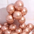 thumbnail image 2 of Globo de oro rosa de metal de cromo 12 pulgadas 50 piezas juego de globos de helio KIRIKOU para la decoración de la fiesta de Navidad de graduación en el aniversario de la boda de cumpleaños, 2 of 5