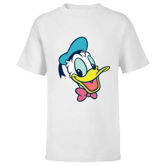 Disney Mickey and Friends Donald Duck Face - Short Sleeve T-Shirt for Kids - Customized-White