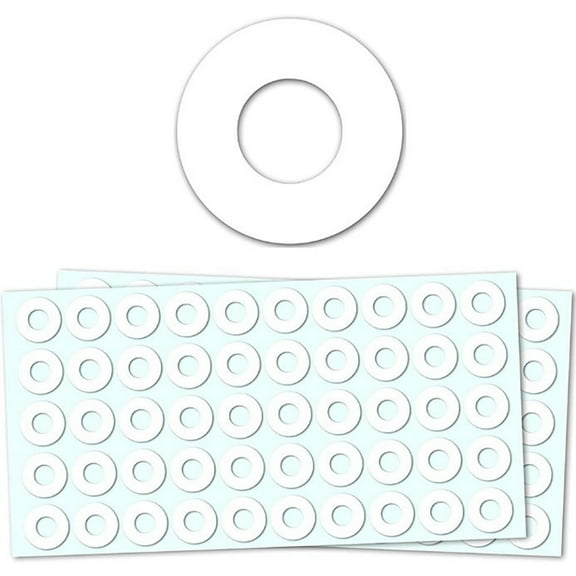 White PVC Stickers for Crafts 1000pcs Hole Reinforcement Labels with Strong Adhesion for School