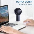 thumbnail image 4 of Mini ventilador de mano, ventilador de mano pequeño, ventilador de bolsillo portátil recargable por USB [4000 mAh, 5-20 horas de trabajo] Ventilador de escritorio con pilas -Azul, 4 of 4