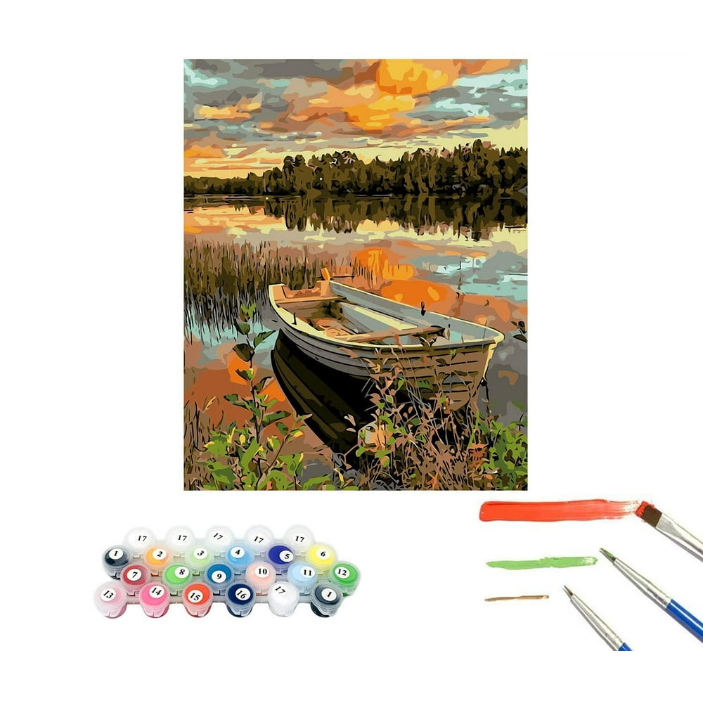 DIY Oil Paint by Numbers Landscape for Adults and Kids, Oil Painting 16