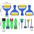 thumbnail image 1 of Juego de brochas para pintar HUOGUO Kids, paquete de 16 esponjas lavables, 1 of 3