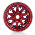 thumbnail image 2 of Bewildely Llantas de buje, bujes de rueda de Metal, modelo de coche, juguetes multifuncionales duraderos, accesorios de repuesto para SCX10 90046 Kits de construcción modelo rojo azul, 2 of 6